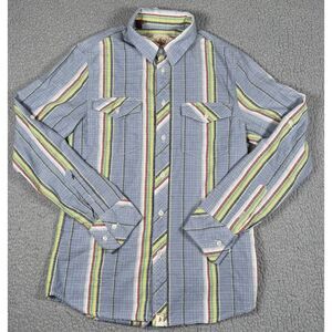 Altamont Shirt Mens Small Blue Striped Weekender Long Sleeve